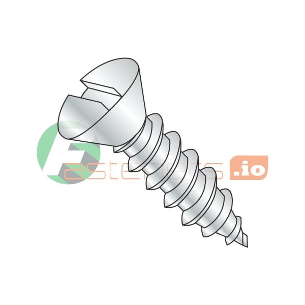 Newport Fasteners Sheet Metal Screw, #8 x 1 in, Zinc Plated Steel Oval Head Slotted Drive, 8000 PK 610943 - main